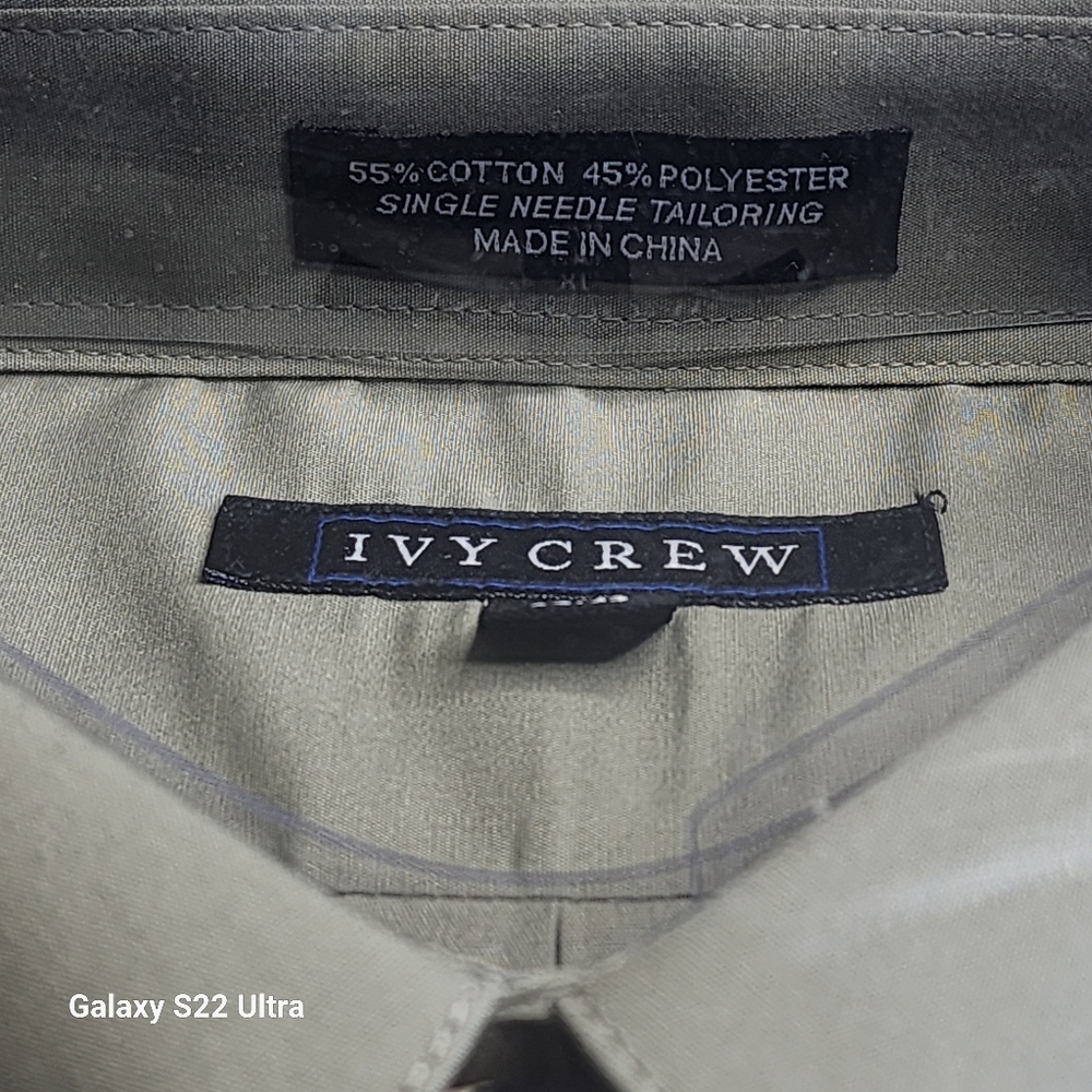 Ivy Crew New Men's Traditional Fit Handmade Woven Tie Dress Shirt 17 35/35 - Picture 5 of 7